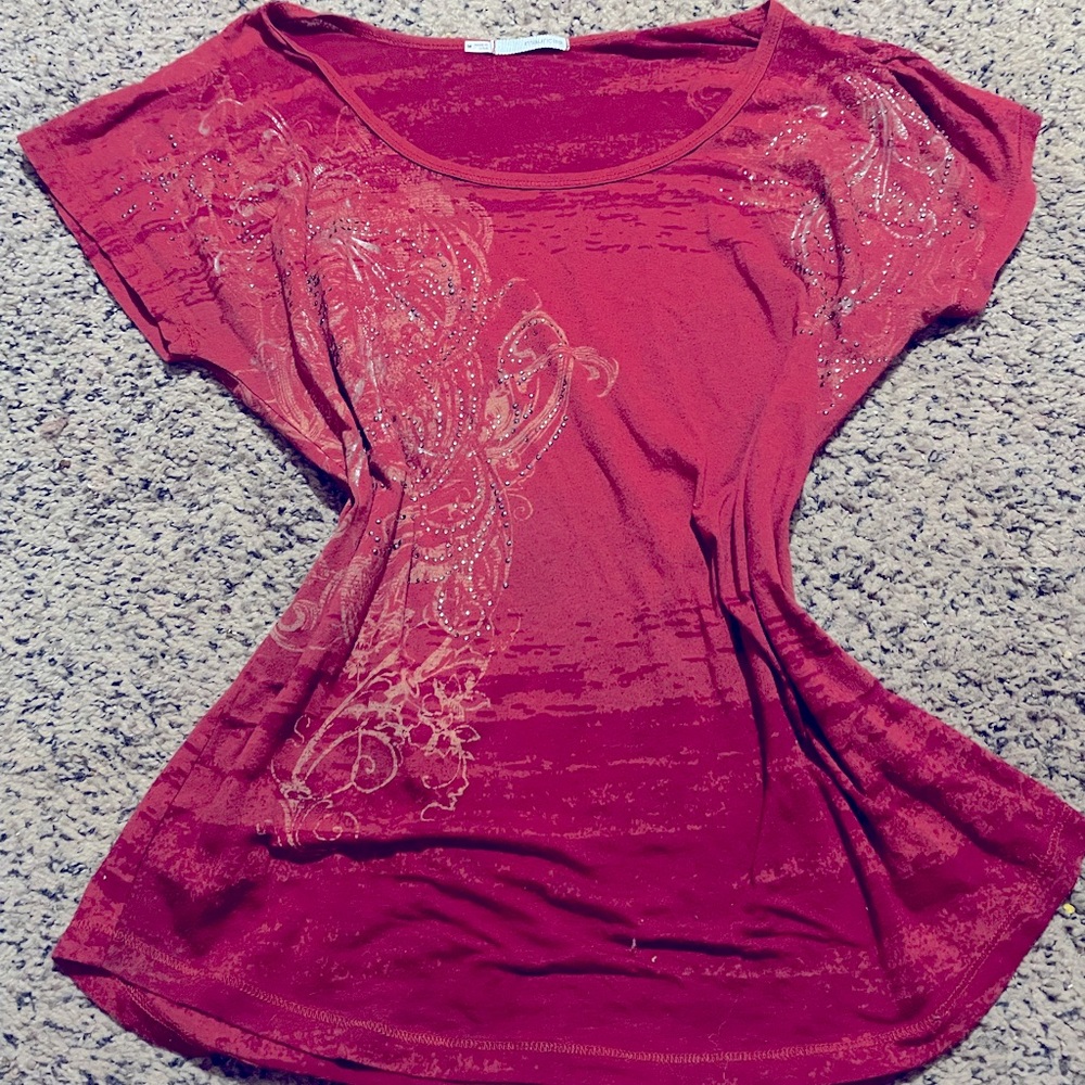 Maurice’s Embellished 2000’s Red Top